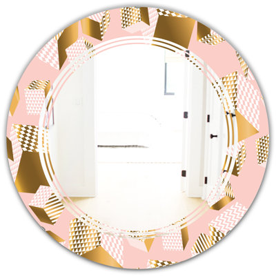 Miroir mural triple c cubes ii modern