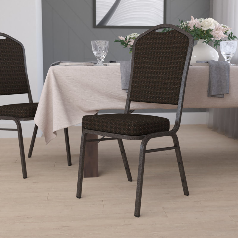 Chaise de banquet empilable Oliverson, Veine d'or, Vert, 1