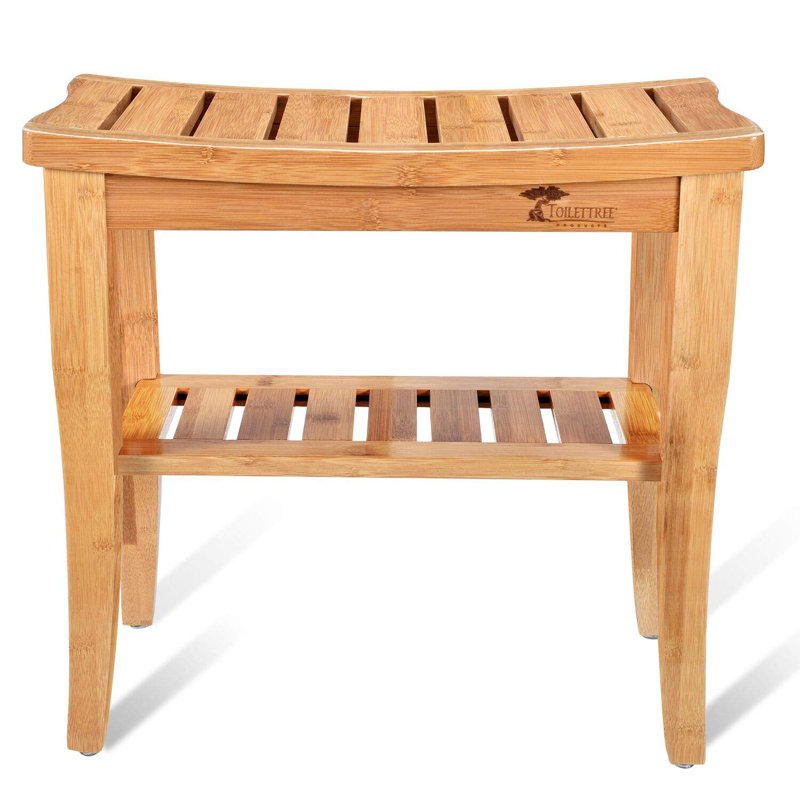 Banc de douche en bambou l 19 po Deluxe
