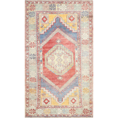 One-of-a-Kind Hand-Knotted 1960s Oushak Rug - 3'9" x 6'6"