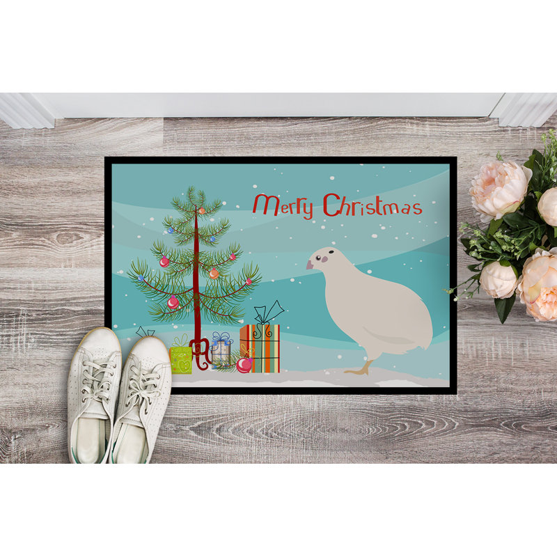 Karina Non-Slip Christmas Outdoor Doormat, Rectangle 1'6 x 2'3"
