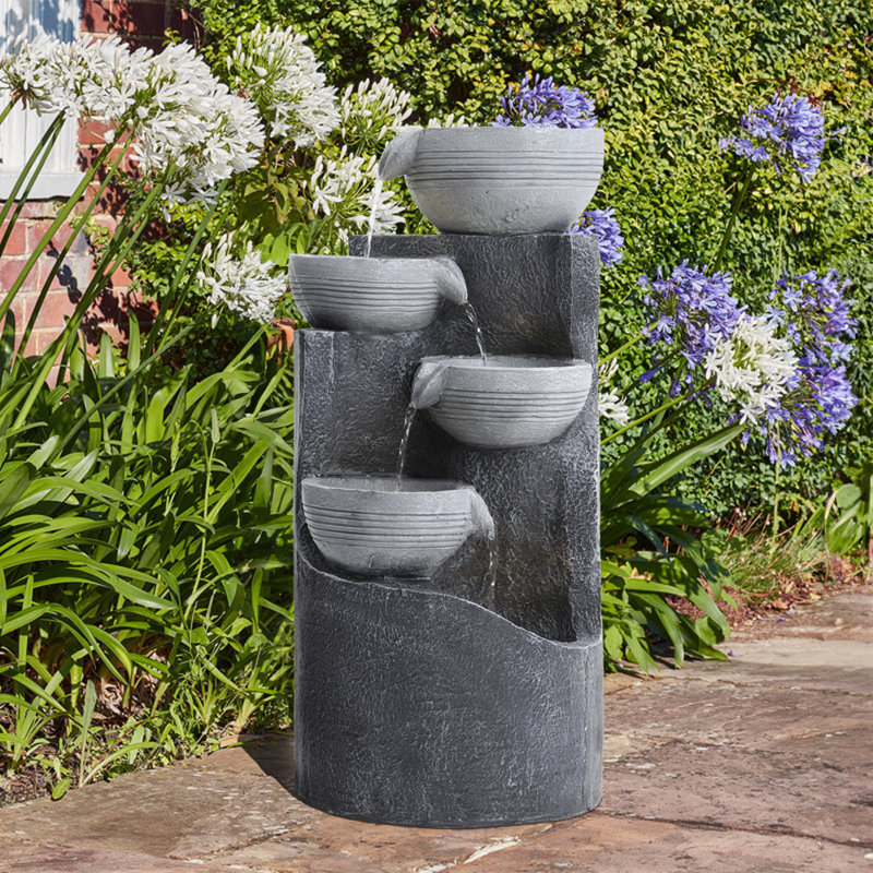 Chaison Weather Resistant Floor Fountain with Light