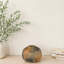 Raw Umber Vase, Ribbed