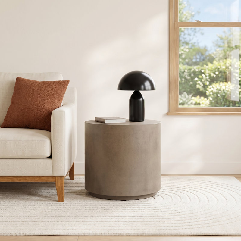 Dove Concrete End Table