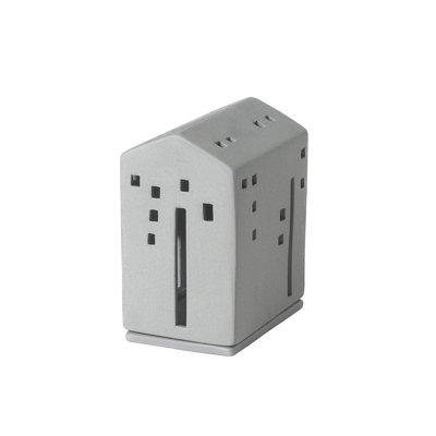 Stoneware Village House - Grey - 3.9"