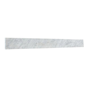 55" White Cararra Marble Backsplash