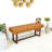 Cameron Tan Leather Bench
