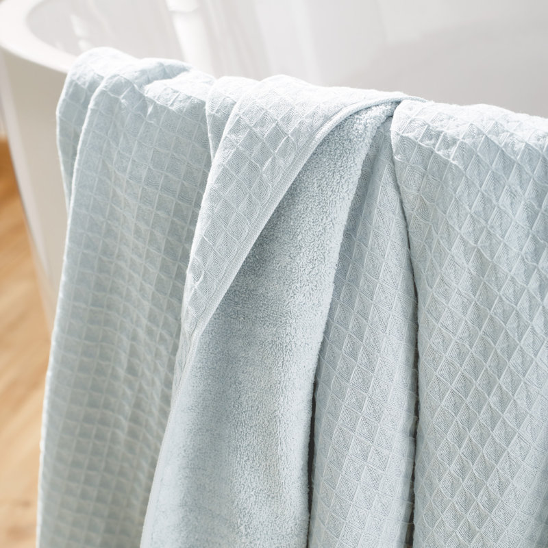 Serviette de bain 100% coton Waffle Twist, Autre, Ensemble de serviettes de bain 6 pièces
