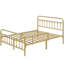 Metal Bed Frame with Vintage Headboard-440224278-435665686