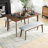 Fabric Upholstered Solid Wood Bench