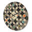 Horloge murale en bois à motif géométrique II-63891691