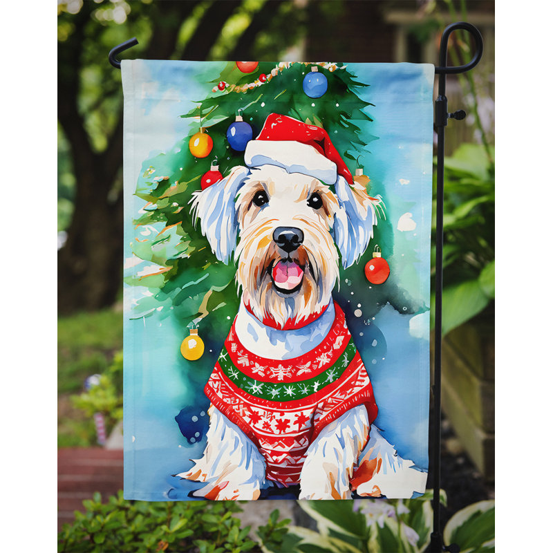  polyester à double face de Noël, H 15,5 po x l 11,25 po