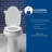 Padded Toilet Seat with Chrome Hinges(Elongated, White)