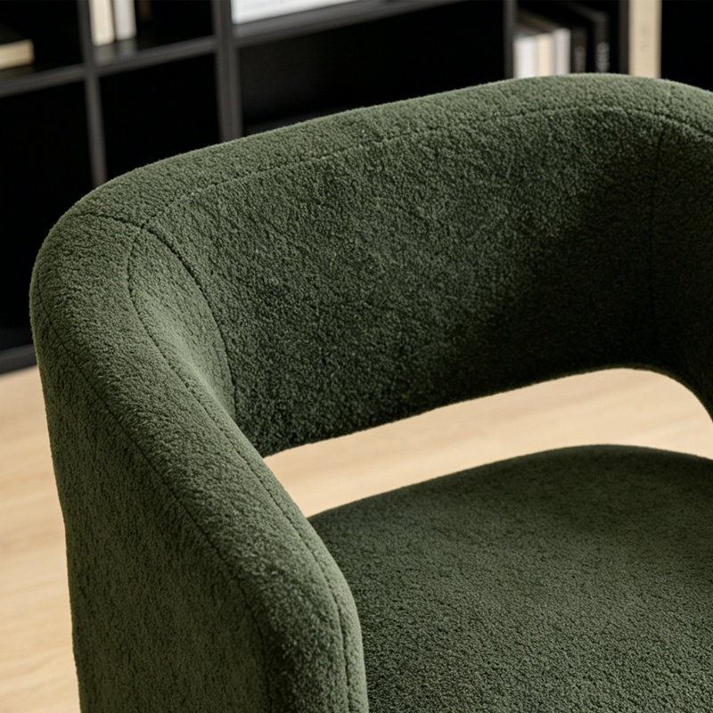 Fauteuil demi-tonneau pivotant Modern, Vert