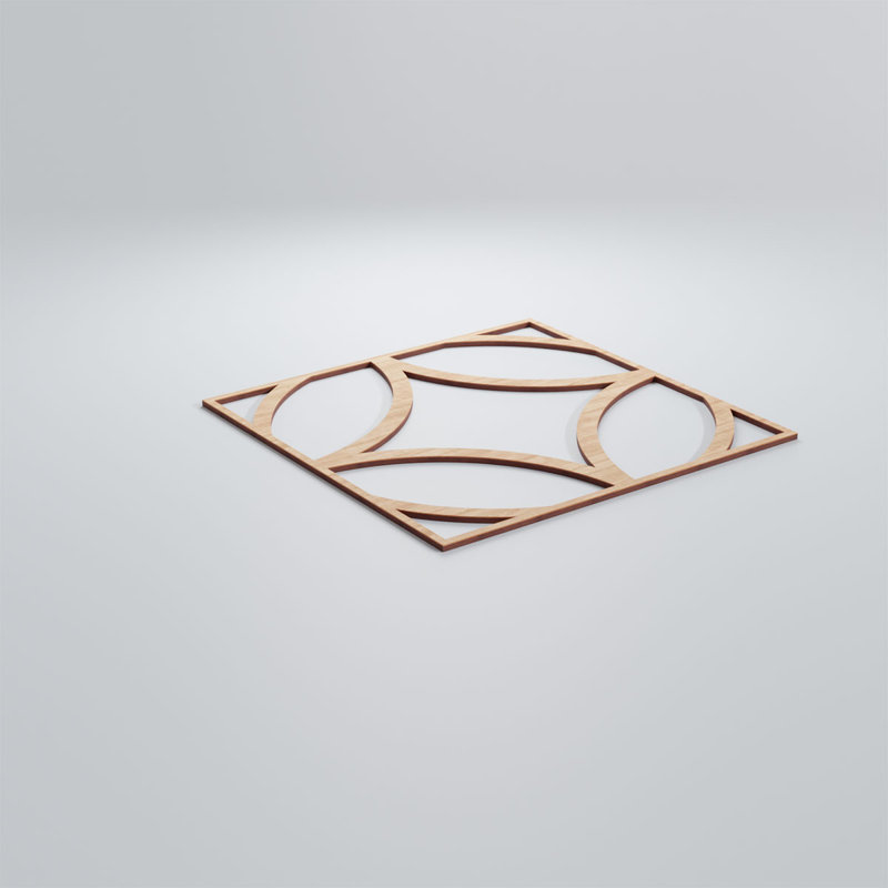 Panneaux muraux en bois Crosby, Aulne, H 23 3/8 po x l 23 3/8 po x P 3/8 po