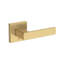 Sharpe Passage Lever with Contemporary Square Rose in Unlacquered Brass-508794450