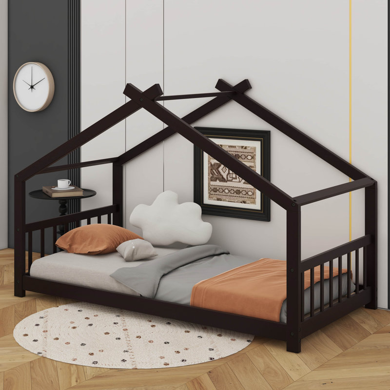 Lit simple en bois, Espresso
