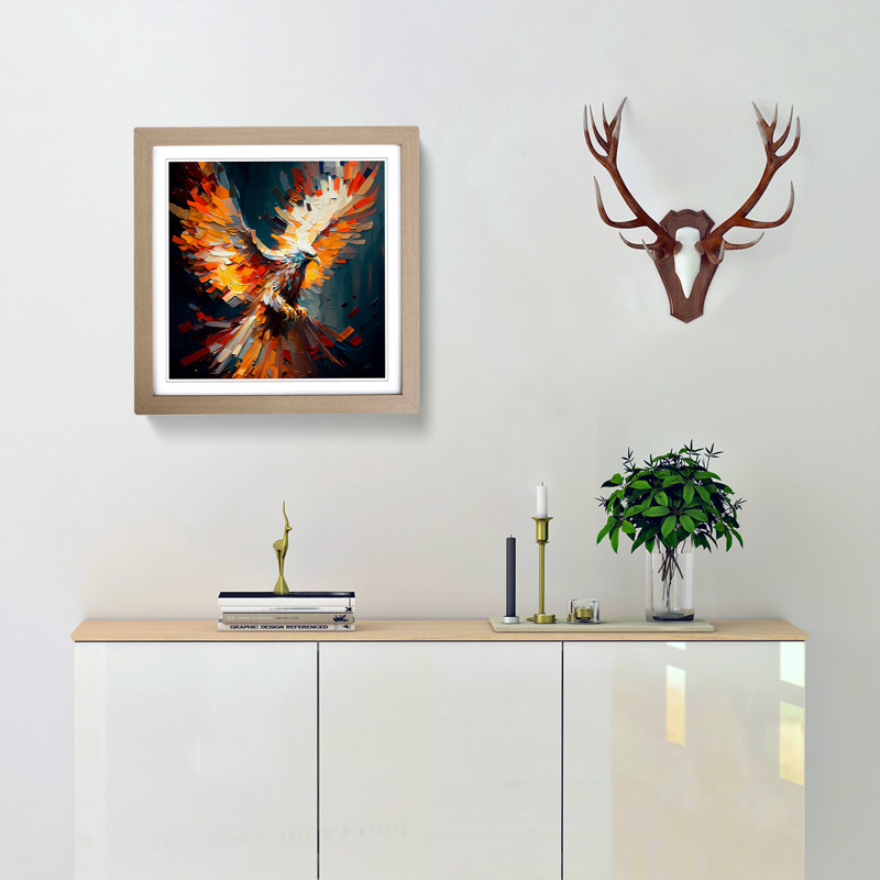 Phoenix Palette Knife Painting No.2 - Framed Print