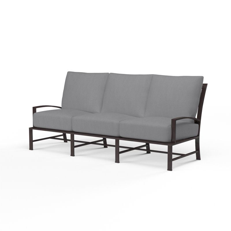 La Jolla Outdoor 3 - Seat Patio Sofa, Canvas Granite Sunbrella®