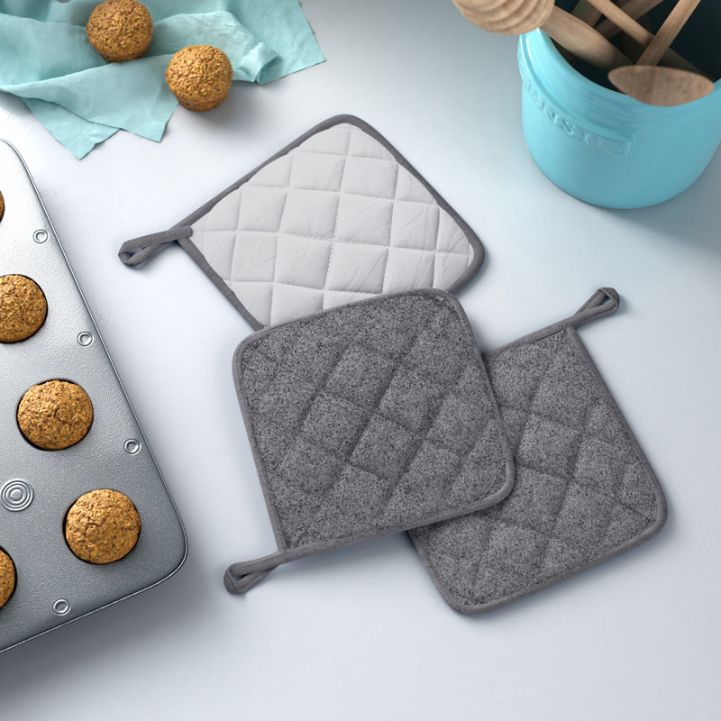 Ensemble de porte-casseroles 3 pièces Damontray, Gris