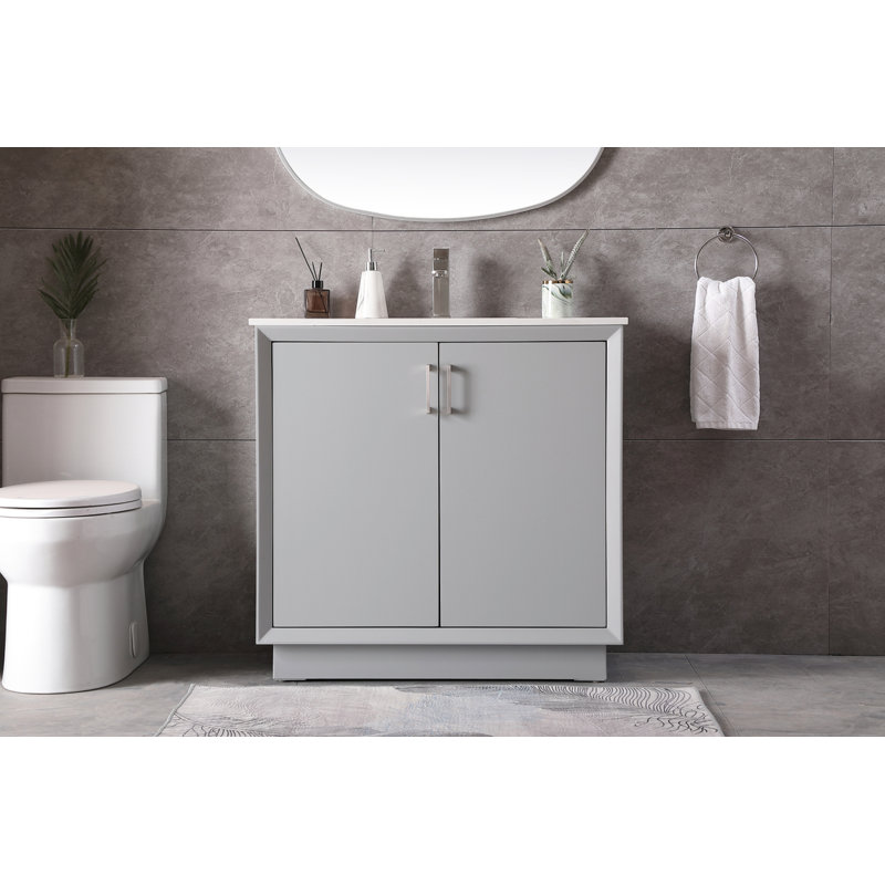 Meuble-lavabo simple 36 po Hayes, Gris