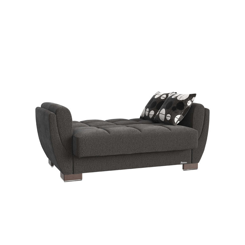 Causeuse convertible rembourrée avec rangement Chenille