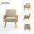 Mayenne Upholstered Accent Chair with Rattan Arms-985338284