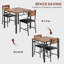3-Piece Dining Table Set for 2 with Upholstered Chairs - Perfect for Small Spaces-107209956-107209957