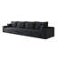 Canapé modulaire Boneless Cloud, canapé modulaire moderne avec siège profond, fauteuils rembourrés pour la chambre à coucher du salon, aucun assemblage requis, noir (tissu en velours côtelé moelleux)-115210970