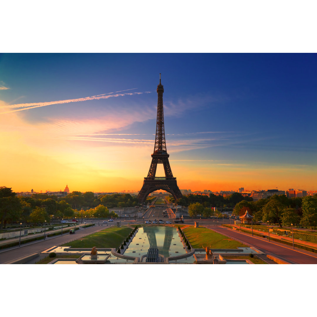 Eiffel Tower in Paris - Wrapped Canvas Photograph
