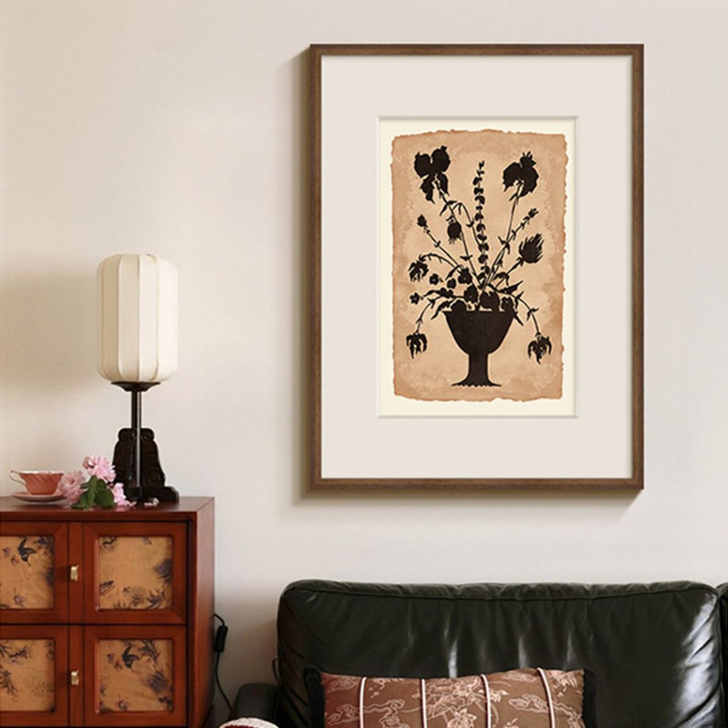 Papier de pierre, art mural en bois massif brun noisette, H 23,62 po x l 17,72 po