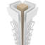 Grande colonne de style artisanal classique carrée non effilée Craftsman avec mission Capital et base-71037473