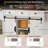 53.7" Farmhouse Kitchen Island with Power Outlet, 2 Sliding Barn Door Kitchen Storage Island with Drop Leaf, Spice Rack Rolling Kitchen Cart on Wheels, for Home, Kitchen and Dining Room-129458688-129458689