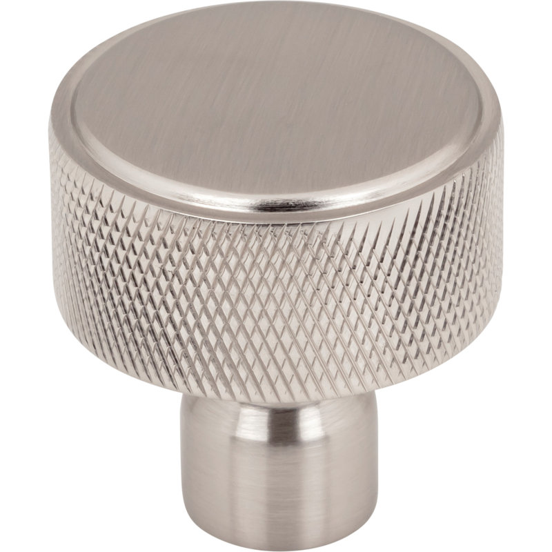 Garrison Round Knob, Brushed Satin Nickel, 1 1/4" Knob Diameter