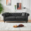 Ensemble de canapé 3 + 2 places Chesterfield Tech en tissu avec accoudoirs roulés, canapé rembourré de style Mid-Century-1593735817