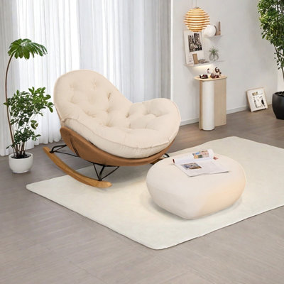 Chaise berçante ergonomique en chenille