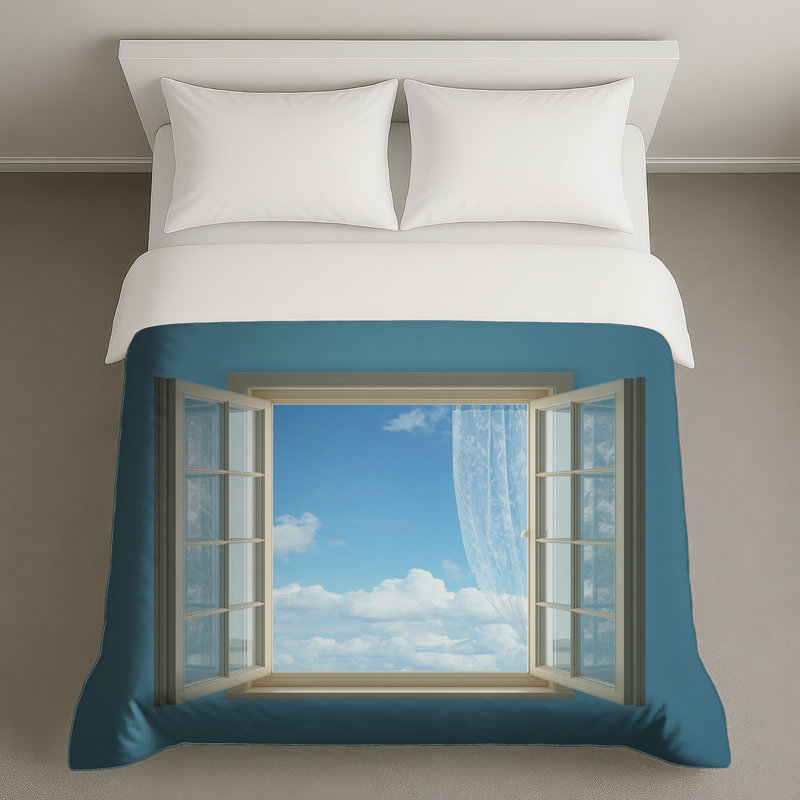 Open Window View Duvet Covers, King