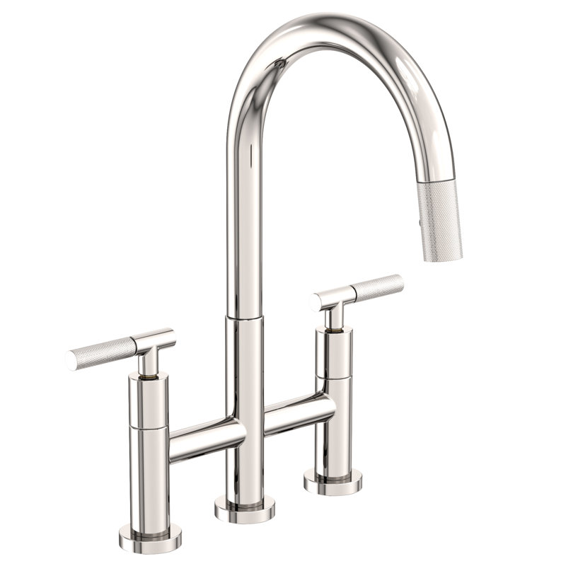 Muncy Pull Down Kitchen Bridge Faucet, Polished Nickel