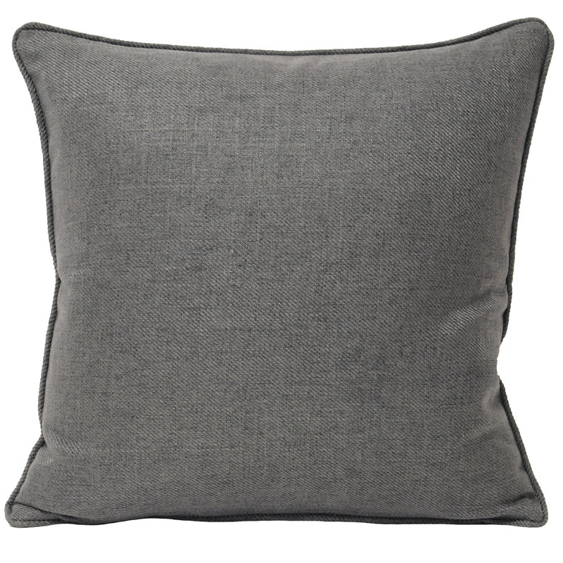 Square Throw Pillow Cover, Grey, 45cmH x 45cm W, Polyester