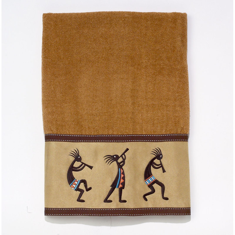 Kokopelli 100% Cotton Midweight Waffle Bath Towel, Nutmeg