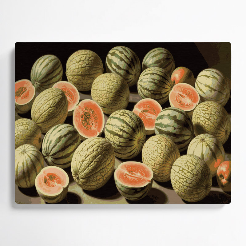 «Fruit Crenshaw Melon», art mural en métal, H 20 po x l 24 po