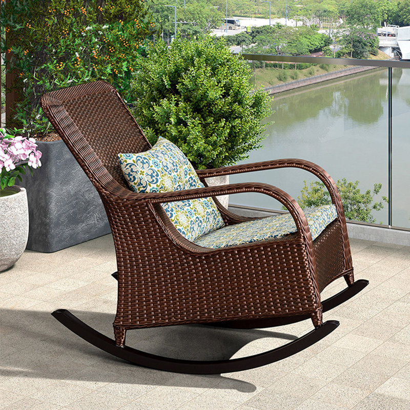 Chaise berçante en alliage d'aluminium PE