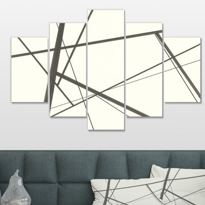 « minimaliste noir et blanc iv », reproduction d’impression à multiples images sur toile