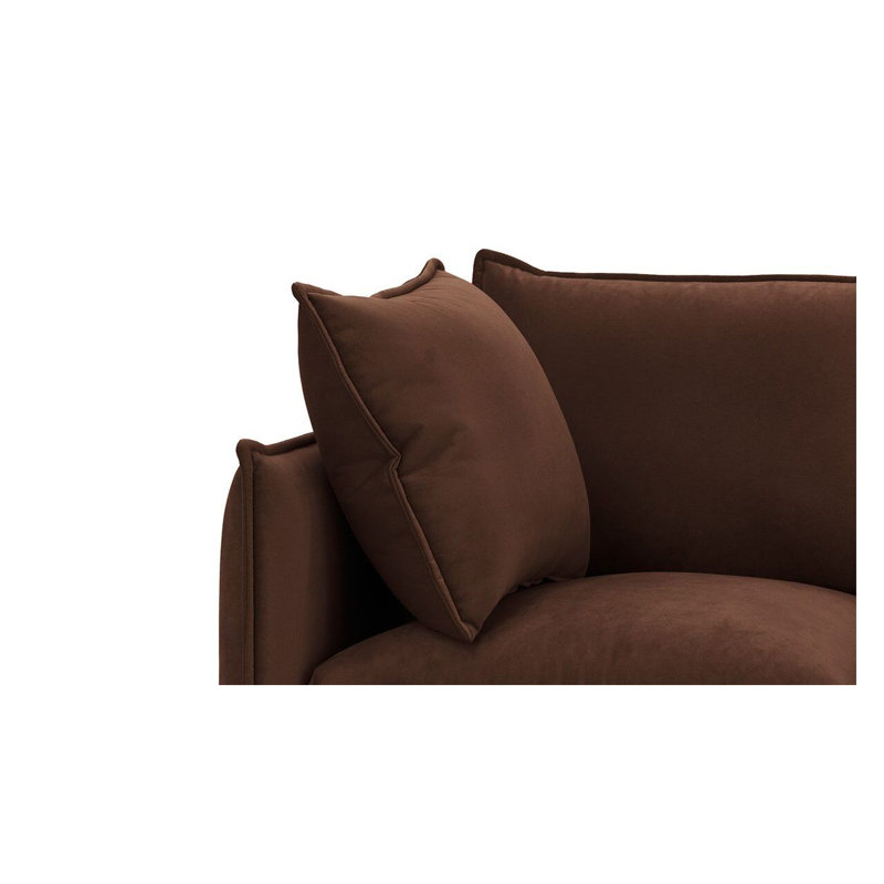 Neptali 2 Seater Velvet Sofa, Brown