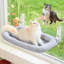 Hamac pour chat pliable pour fenêtre avec brosse de toilettage polyvalente pour animaux 1 pièce