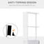 Armoire de rangement blanche de 54 po de hauteur avec tablette à 2 niveaux et tiroirs pour économiser de l'espace au sol