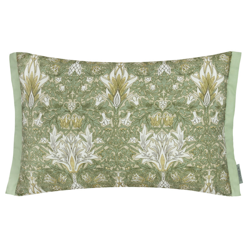Snakeshead Indoor / Outdoor Floral Rectangular Cushion, Light Green