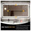 Miroir de salle de bain 60 po x 28 po à DEL avec éclairage avant et arrière, miroir de meuble-lavabo à intensité variable, 3 températures de couleur, antibuée, imperméable IP44, montage horizontal ou vertical