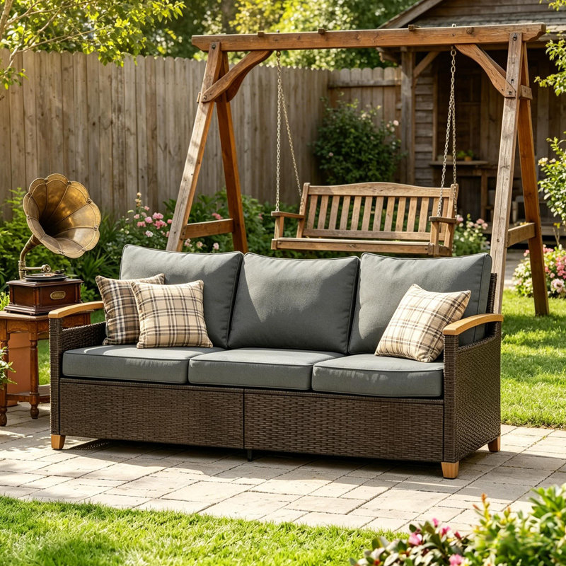 Comfort Couch Sofa,Wicker Outdoor Sofa,Deep Seat Sofa