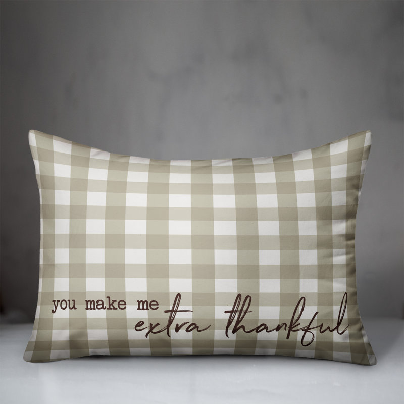 Plaid Reversible Throw Pillow